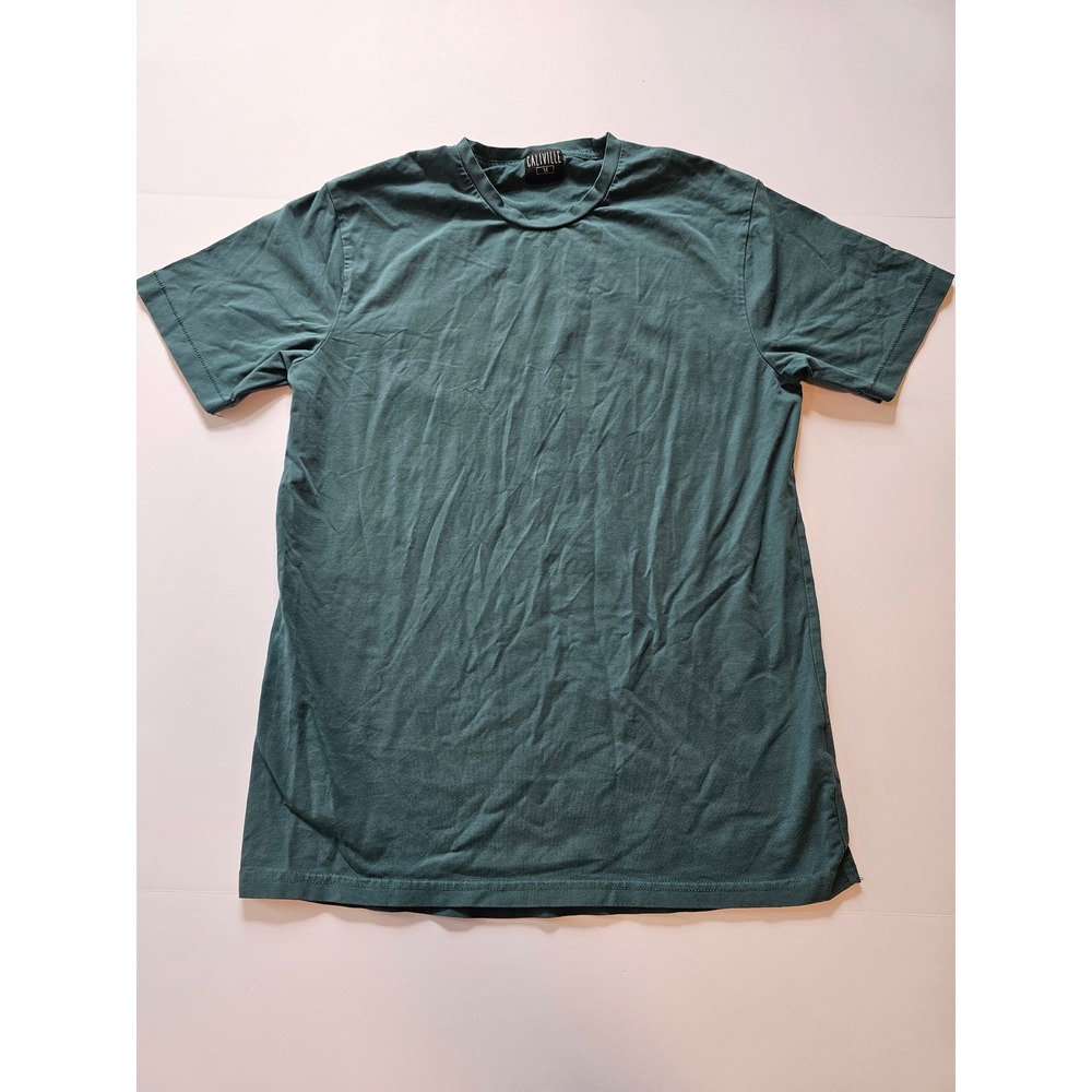 Caliville T Shirt Mens Medium Teal Green Cotton Blend Short Sleeve Basic Casual